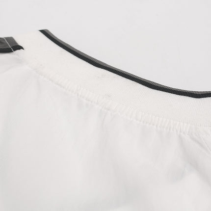 Waterproof Sports V-Neck Long Sleeve Shirt Black White