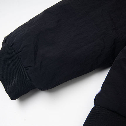 Fellkragen bestickter Kapuzenbaumwollmantel