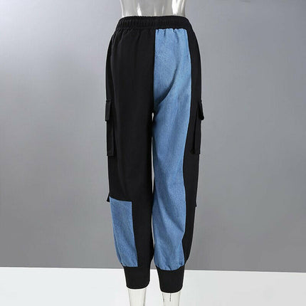 Grozavu High-Waist Contrast Denim Pants with Big Pockets at €49.00