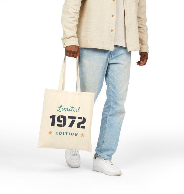 Limited Edition 1972 Cotton Canvas Tote Bag - Stylish & Eco-Friendly