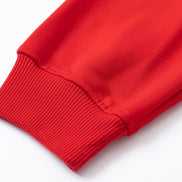 Christmas Reindeer Print Medium-Length Hoodie