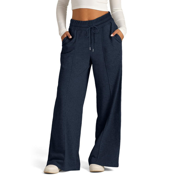 High Waist Long Pants Casual Fashion Wide Leg Pants American Style Straight Leg Pants