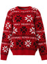 Women Red Christmas Snowflake Knit Sweater