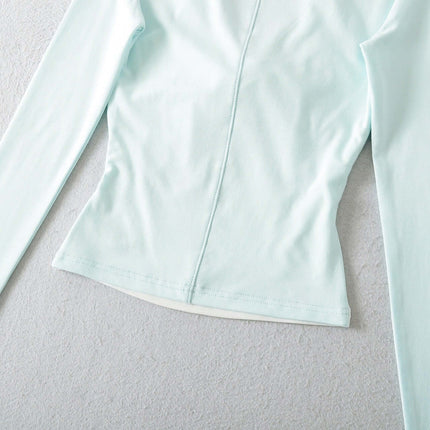 Hängender Hals Langarmoberteil