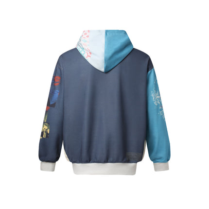 Heavyweight Magazine Print Zip-Up Hoodie – Loose Fit