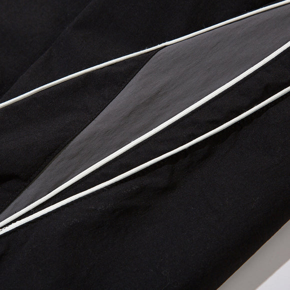 Retro functional style patchwork outdoor charging casual pants