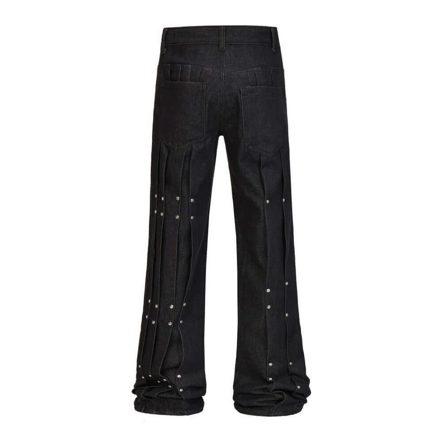Black wide leg pants with Grozavu logo