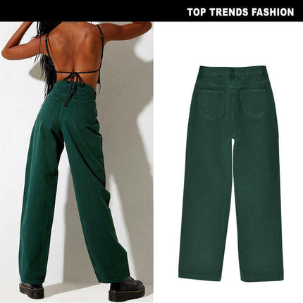 Chic Emerald Denim: Elevate Your Style with Hot Girl Pants! at €51.99