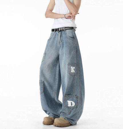 Knife-Cut Cargo Pants – Loose Fit featuring a distinctive oversized design and stylish multi-pocket details.