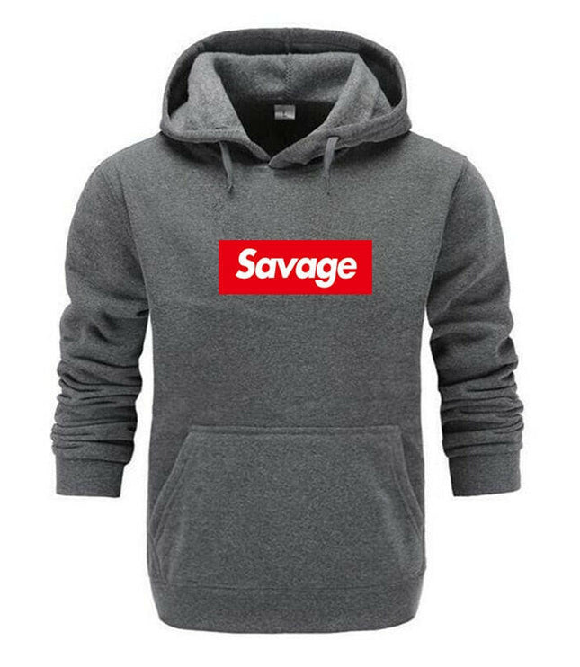 Savage Mode: Unleash Your Attitude with ATL Cotton Long-Sleeved Hoodies!