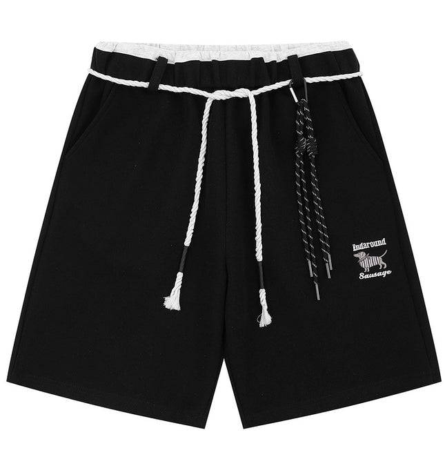 Straight Leg Drawstring Shorts – Loose Fit