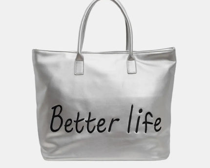 GEANTĂ TOTE DIN PIELĂ PU PENTRU O VIAȚĂ MAI BUNĂ