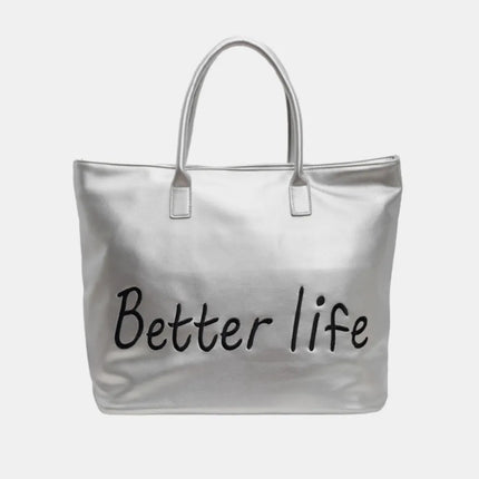 BETTER LIFE PU Leather Tote Bag
