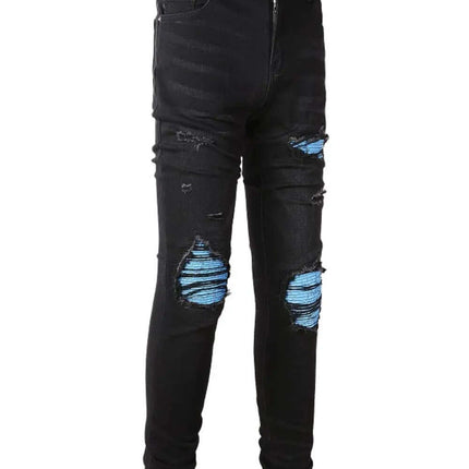 Distressed Skinny Jeans – Street Slim Fit featuring contrast distressed detailing and a sleek skinny silhouette.