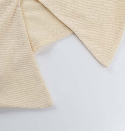 Split Neck Suspender Top – Slim Fit close-up showing the soft fabric texture and stylish split neckline detail.