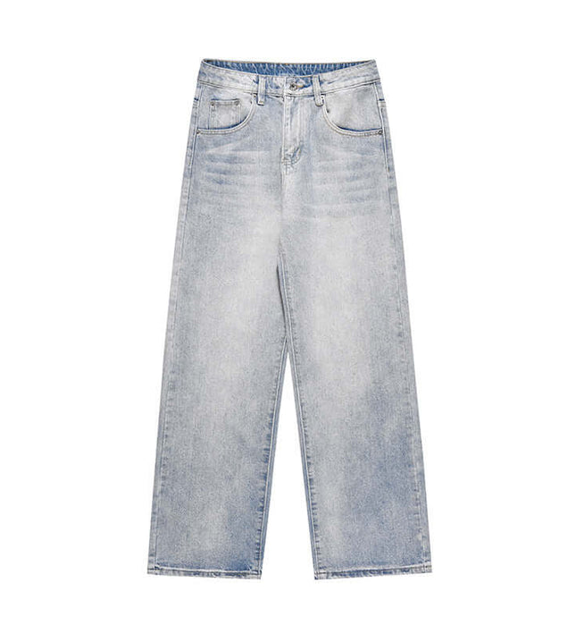 Wash and make old straight leg micro flared jeans for men and women
