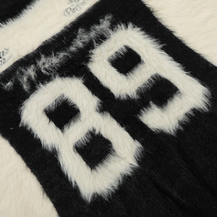 Fleece Letter Pullover Sweater – Loose Fit