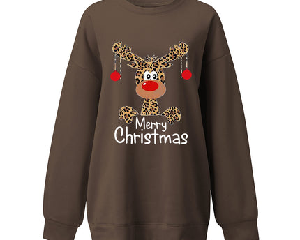 Sweatshirt Imprimé Cerf Joyeux Noël