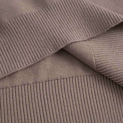 Lazy Streetwear Knit Sweater – Loose Fit close-up showing soft texture and ribbed details.