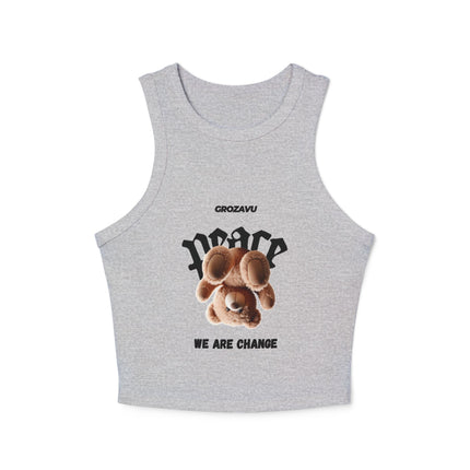 Peaceful Change Women's Racer Tank Top - Casual Comfort for Everyday Style