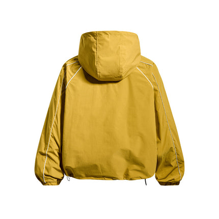 Retro Hooded Jacket for Men and Women, Street Style, Loose Fit, Printed, College Style, Casual, Versatile BF Outerwear