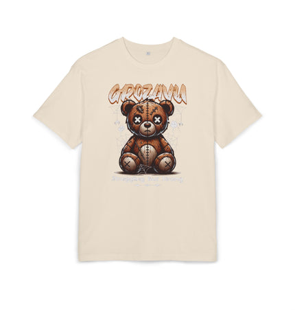 Creepy Teddy Bear Oversize Tee - Unisex Heavyweight Graphic Shirt for Casual Style