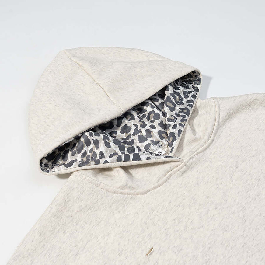 Animal Pattern Patchwork Perforated Sweatshirt styling detail - Premium Streetwear