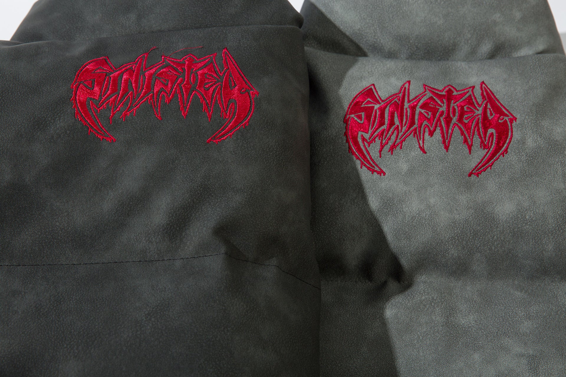 Leather Jacket Flame Embroidered Cotton Jacket For Men