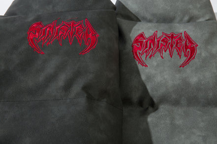 Leather Jacket Flame Embroidered Cotton Jacket For Men