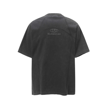 Retro Washed Letter Print TShirt – Loose Fit