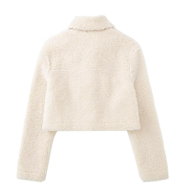 Cozy Winter Chic: Lapel Fleece Coat at €65.99