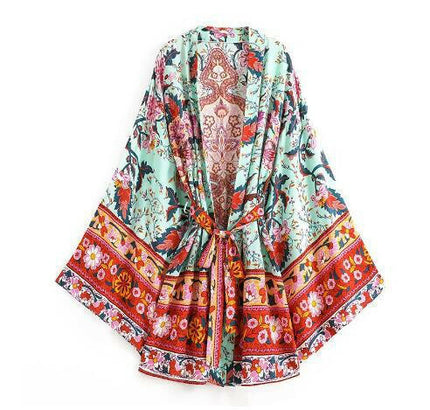 Chic and Comfy: Bohemian Cotton Print Cardigan! at €38.99