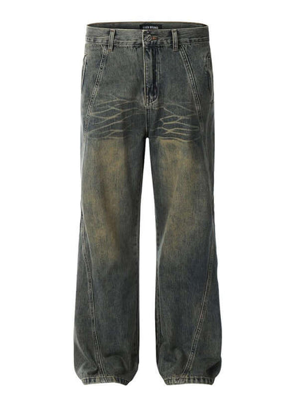 Vintage Blue old jeans with Grozavu logo