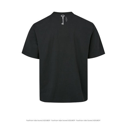 Drop Shoulder Letter Print T-Shirt – Loose Fit