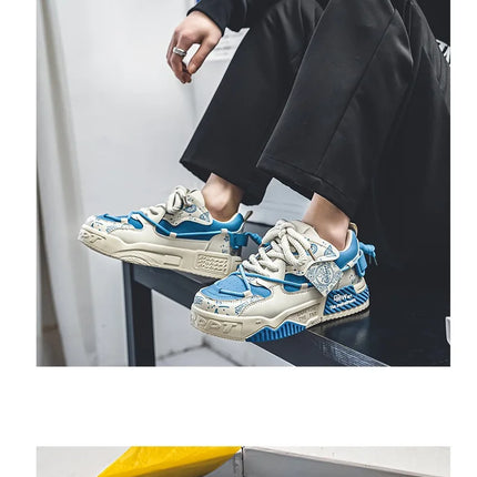 3D Printed Sneaker Men's Breathable Casual Board Shoes
