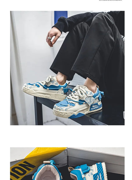 3D-gedruckte Sneaker Herren Atmungsaktive Freizeit Board Schuhe