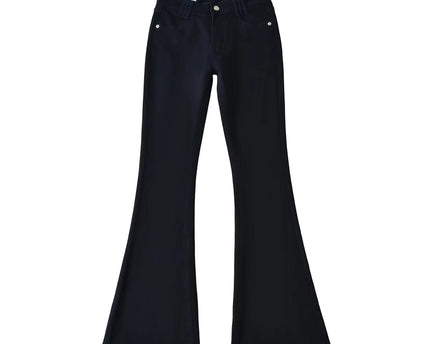 Style Retro Low Waist Buttoned Flared Denim Pants