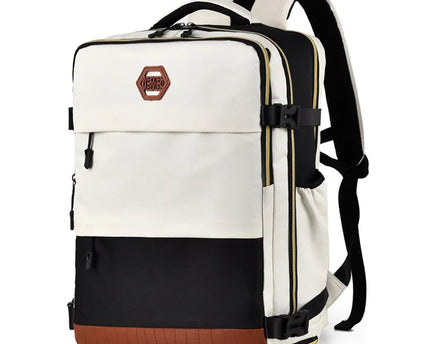 Farbblock Mehrfach-Taschen Rucksack Tasche