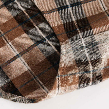 Cămașă cu glugă în carouri – Croială lejeră