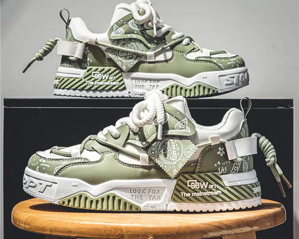 Scarpe da uomo casual in tessuto traspirante stampate in 3D