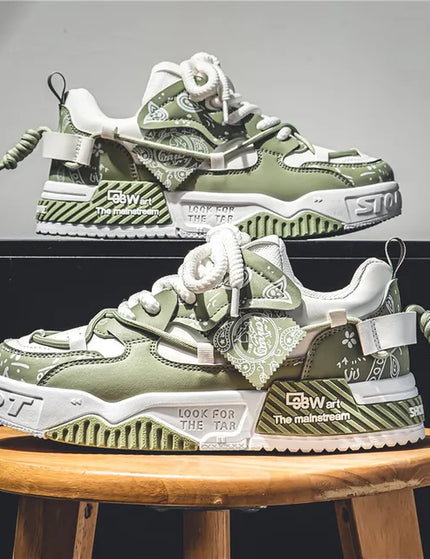 3D-gedruckte Sneaker Herren Atmungsaktive Freizeit Board Schuhe