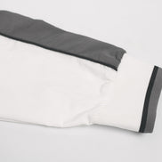 Camisa de Manga Larga con Cuello en V Deportiva Impermeable Negra Blanca