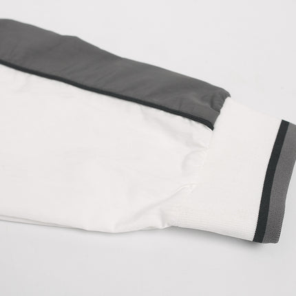 Waterproof Sports V-Neck Long Sleeve Shirt Black White