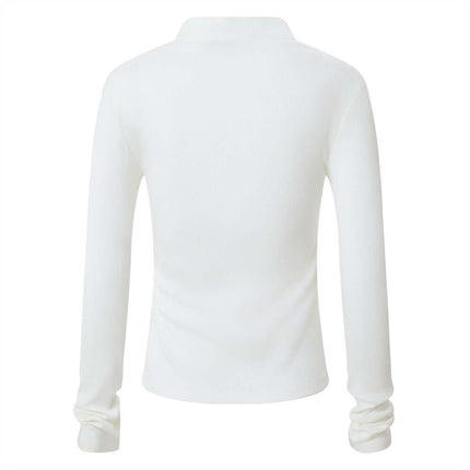 Cardigan tricotat cu guler în picioare – Croi slim