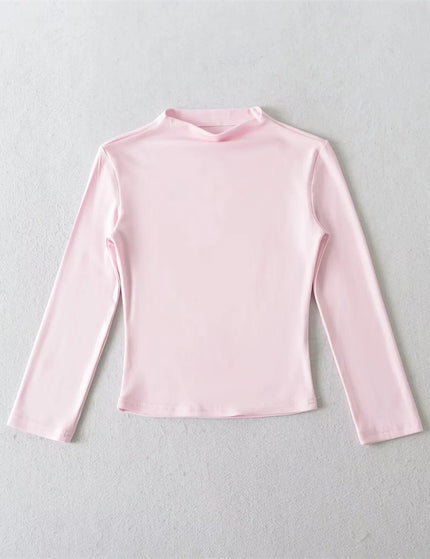 Haut court chic ajusté minimaliste rétro uni