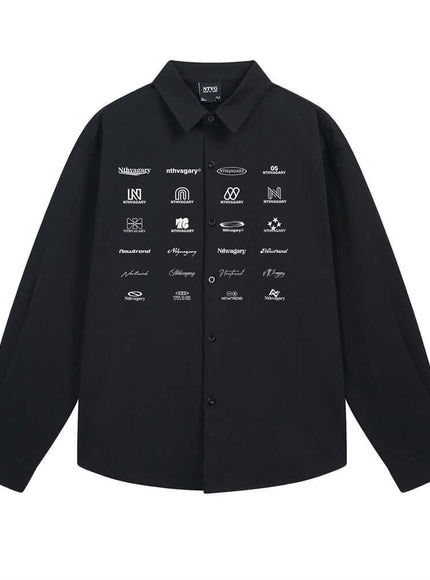 Black logo label letter printed sleeve with Grozavu logo