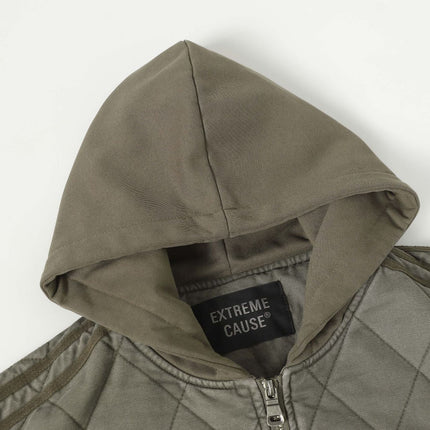 Casual Distressed Zipper Hoodie – Loose Fit