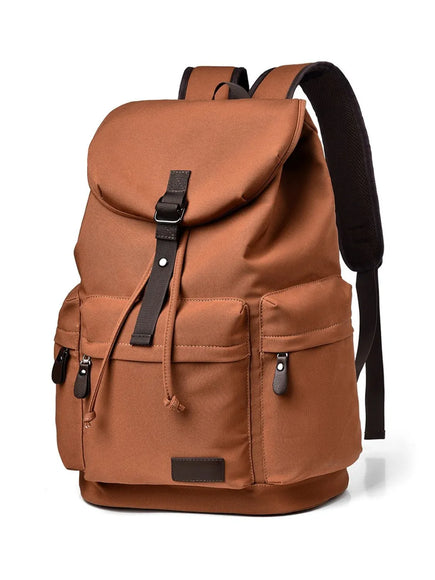 Mehrere Taschen verstellbarer Riemen Canvas Rucksack Tasche
