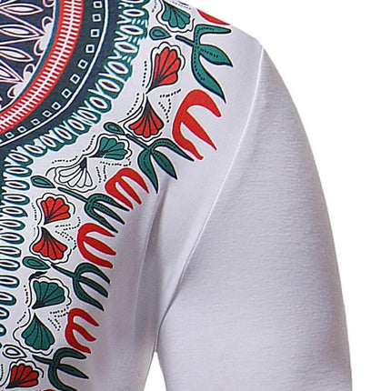 Grozavu African Men's Tee: Bold Prints, Sleek Fit at €24.99