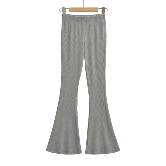 Slim fit low waist slightly flared pants